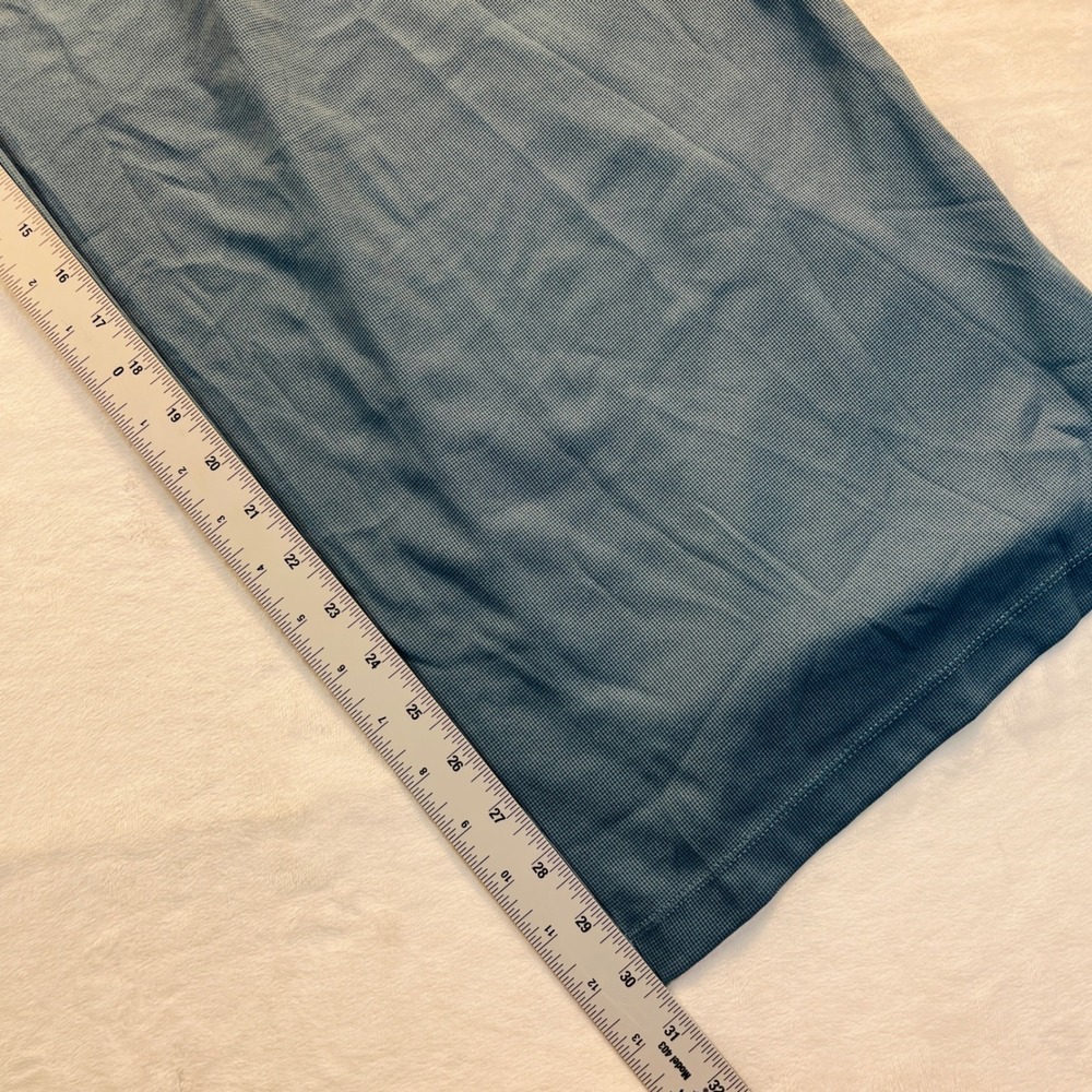 Halara Dusty Blue Waffle Knit Pleated Wide Leg Work Pants Size Large Tall - Picture 5 of 7